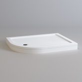 1200x900mm Left Offset Quadrant Easy Plumb Stone Shower Tray