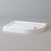 1200x900mm Right Offset Quadrant Easy Plumb Stone Shower Tray