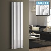 1800x480mm White Double Oval Tube Vertical Radiator - Ember Premium