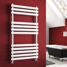 Tabor White Oval Tube Towel Radiators