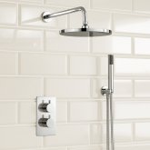 254mm Wall Mounted Round Head & Handheld - Thermostatic Mixer Shower Kit