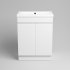 600mm Trent  High Gloss White Basin Cabinet - Floor Standing