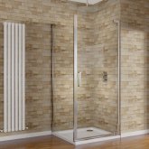 800x800mm - 8mm Glass - EasyClean Hinged Door Corner Shower Enclosure - Premium Range
