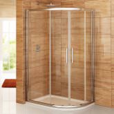 900x760mm - 8mm Glass - EasyClean Offset Quadrant Shower Enclosure - Premium Range