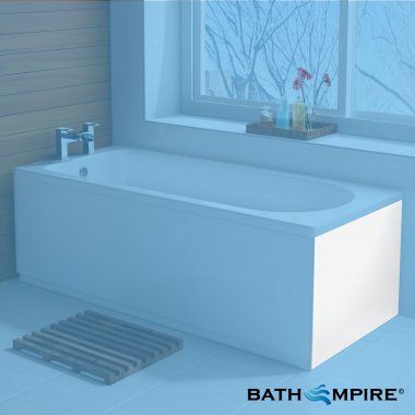 700x510mm Bath End Panel - Gloss White