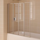 Economy 4 Panel Folding Bath Screen - 800mm - Basic Range