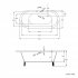 1700mm Victoria Traditional Roll Top Bath with Dragon Feet