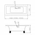 Victoria Traditional Roll Top Bath with Dark Oak Feet - 1790mm