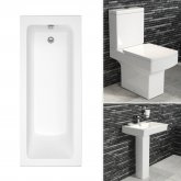 1600mm Belfort Straight Bath Suite