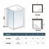 900x900mm Pivot Door Corner Shower Enclosure - 6mm Glass - Basic Range