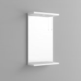 450mm Quartz Gloss White Mirror & Light