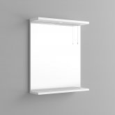 650mm Quartz Gloss White Mirror & Light