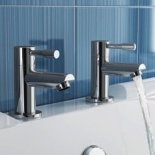Hot & Cold Pillar Bath Taps