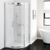 900x900mm EasyClean Frameless Quadrant Shower Enclosure - 8mm Glass - Finest Range