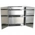 Sterling Stainless Steel Bathroom Cabinet with Twin Mirrors - 600mm