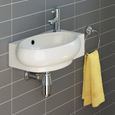 Naro Wall Hung Cloakroom Basin - Left Hand