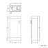 Portland Gloss White Slimline Basin Unit - Floor Standing