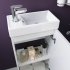 Portland Gloss White Slimline Basin Unit - Floor Standing