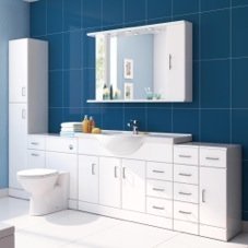 Quartz Gloss White Bathroom Furniture