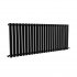 600x1440mm Gloss Black Single Panel Oval Tube Horizontal Radiator - Alverston Premium