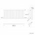 600x1440mm Gloss Black Single Panel Oval Tube Horizontal Radiator - Alverston Premium