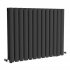 600x780mm Anthracite Double Panel Oval Tube Horizontal Radiator - Colvin Premium
