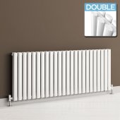 600x1440mm White Double Panel Oval Tube Horizontal Radiator - Segula Premium