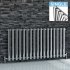 600x1212mm Chrome Single Round Tube Horizontal Radiator - Sitkin Premium