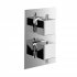 Thermostatic Mixer Shower Kit - 200mm Square Head & Hand Held - Korbu Premium