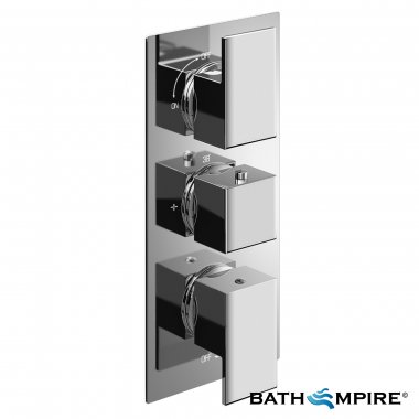 Thermostatic Shower Valve | Concealed 2 Way Mixer | Round - BathEmpire