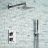 Thermostatic Mixer Shower Kit - 200mm Square Head & Hand Held - Korbu Premium