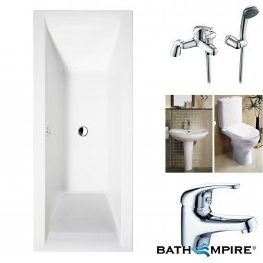 Bathroom Suite Packages | Straight Bath Suite | Double Ended | Square