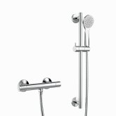 Thermostatic Bar Mixer Kit, Chrome Plated Round Head - Havasu Range