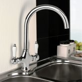 Victoria Chrome Plated Kitchen Mixer Tap - Swivel Spout